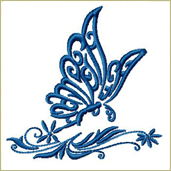 Fluttering Butterfly Embroidery Design Embroidery Design