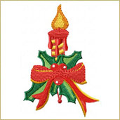 Christmas Candle Embroidery Design Embroidery Design