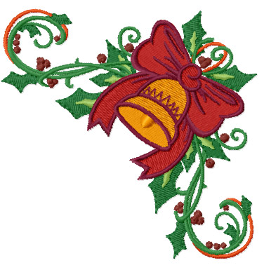Christmas Bell - free machine embroidery design