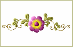 Floral Vignette Embroidery Design