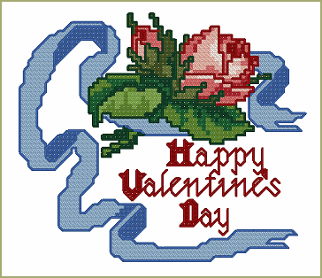 Happy Valentines Day - Machine Cross Stitch Pattern