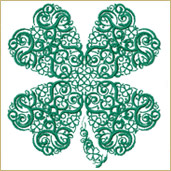 4-Leaf Clover  Embroidery Design