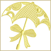 Sunny Umbrella Embroidery Design