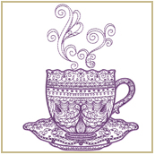 Tea Time Embroidery Design Embroidery Design