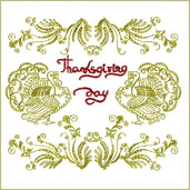 Thanksgiving Motif Embroidery Design Embroidery Design
