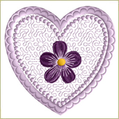 Violet Valentine Embroidery Design Embroidery Design