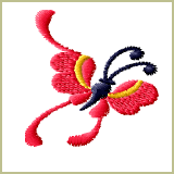 Japanese Butterfly Embroidery Design